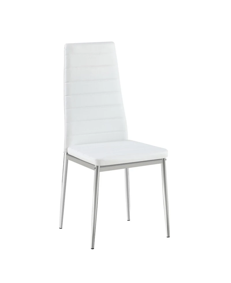 Streamdale Furniture Modern Pu Leather Dining Chair Set of 4