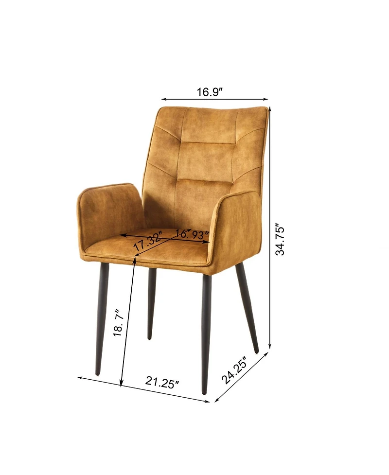 Streamdale Furniture Velvet Dining Chairs (Set of 2)