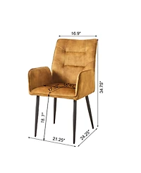 Streamdale Furniture Velvet Dining Chairs (Set of 2)