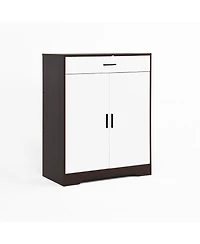 Streamdale Furniture 4-Tier Shoe Cabinet with Drawer and Adjustable Shelves