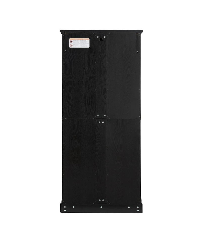 Streamdale Furniture Antique Curio Cabinet with Glass Doors & E26 Bulb