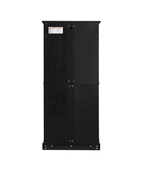 Streamdale Furniture Antique Curio Cabinet with Glass Doors & E26 Bulb