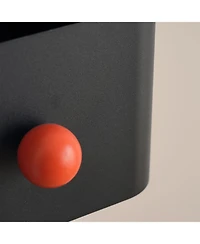 Streamdale Furniture Black & Red Bookshelf/Side Table/Magazine Rack