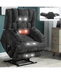Streamdale Furniture Streamdale Dual Motor Power Lift Recliner with Heat & Massage, 350 Lbs