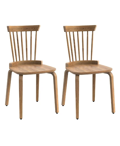 Streamdale Furniture Solid Wood Slat Back Windsor Chair (Set of 2)