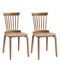 Streamdale Furniture Solid Wood Slat Back Windsor Chair (Set of 2)