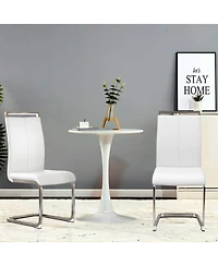 Streamdale Furniture Pu Leather Dining Chairs - Set of 2