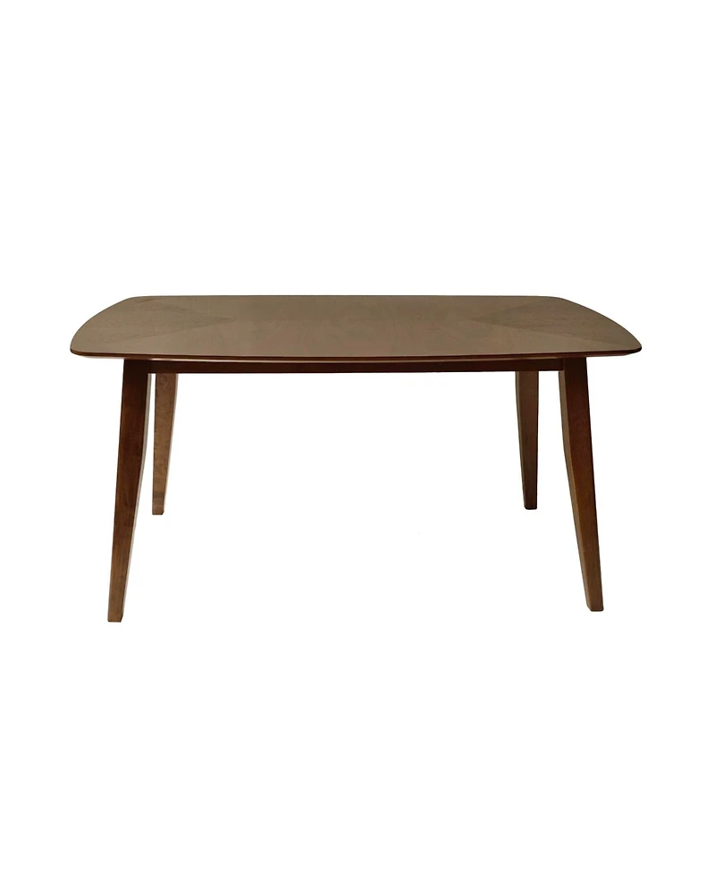 Streamdale Furniture 5-Pc Mid-Century Walnut Dining Set with Chairs