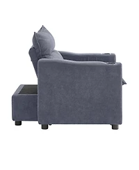 Streamdale Furniture Convertible Velvet Sofa Bed - 3-in-1 Sleeper Couch