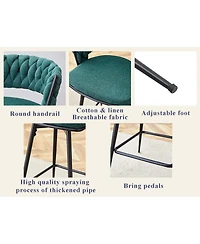 Streamdale Furniture Retro Green Rotating Bar Stools (Set of 4)