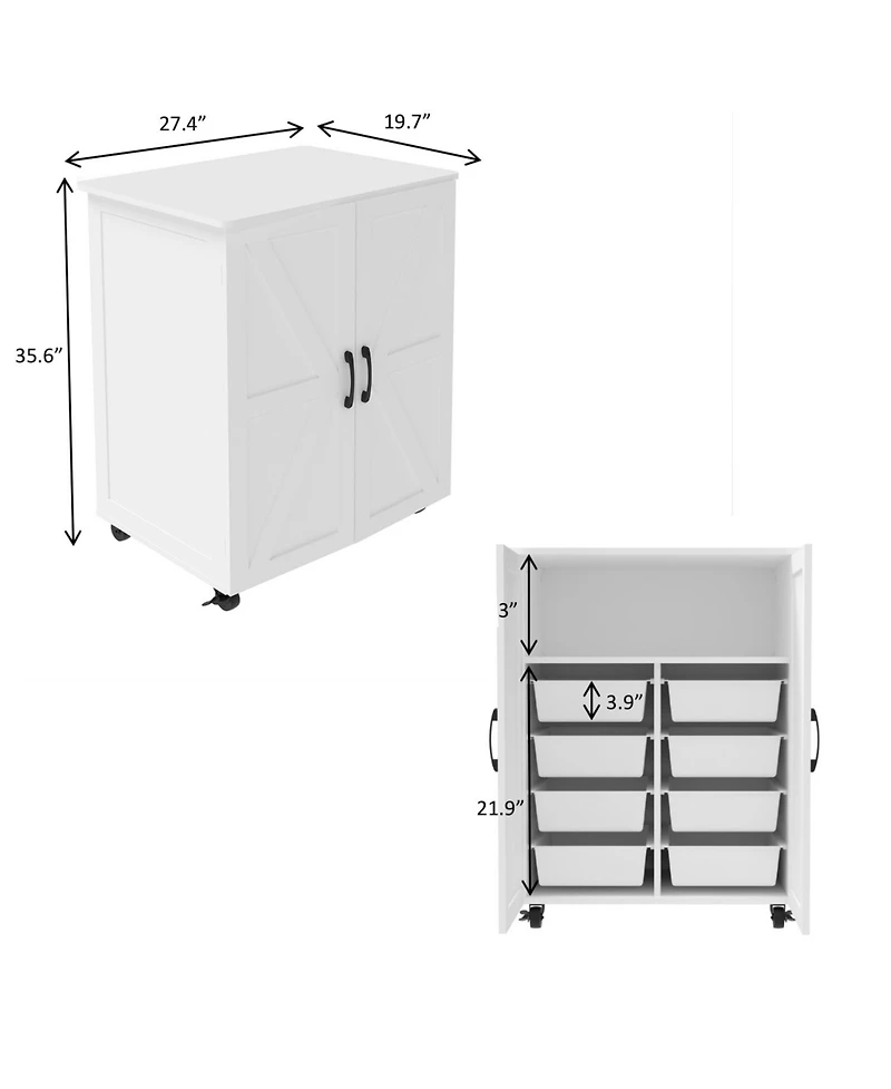 Streamdale Furniture Rice Door Storage Cabinet - Large Capacity Durable