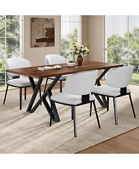 Streamdale Furniture Pu Leather Dining Chairs