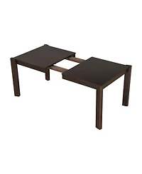 Streamdale Furniture Farmhouse Extendable Dining Set - Walnut & Champagne