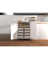 Streamdale Furniture White Storage Cabinet - Large Capacity Sturdy & Durable