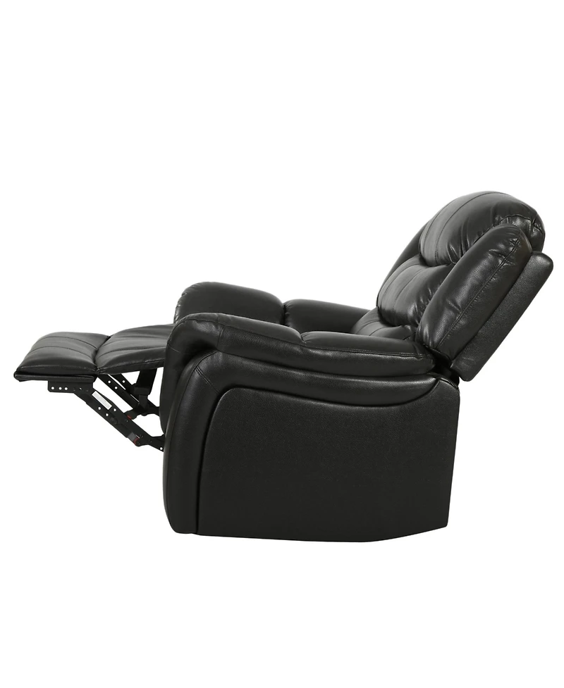 Streamdale Furniture Streamdale Classic Black Berry Pu Glider Recliner