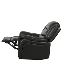 Streamdale Furniture Streamdale Classic Black Berry Pu Glider Recliner