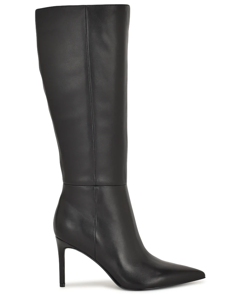 Nine West Women's Cook Wide Calf Tall Stiletto Dress Boots