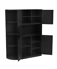 Streamdale Furniture Hall Cabinet with Storage & Hooks