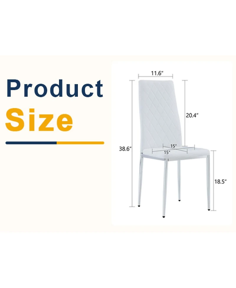 Streamdale Furniture Leather Reception/Conference Chairs - White (8 Sets)