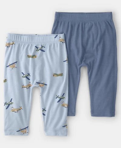 Carter's Baby Boys' Plane Print Pants, 2-Pack