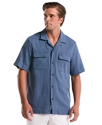 Original Penguin Men's Textured Camp-Collar Shirt