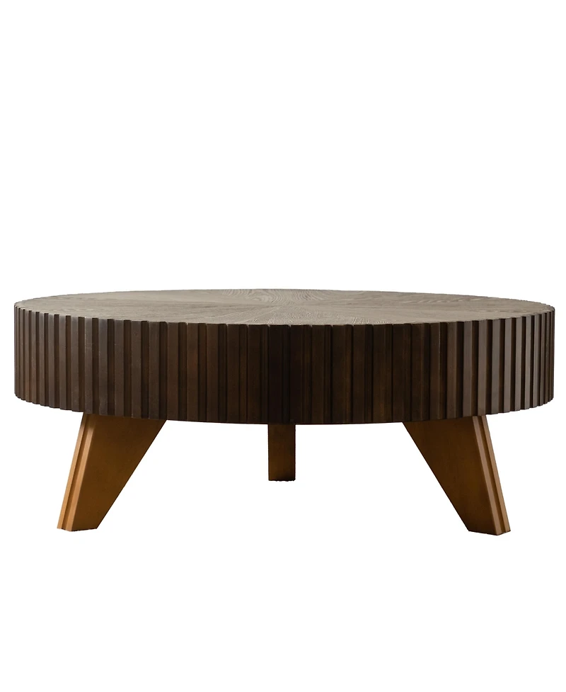 Streamdale Furniture 35.4 "Round Retro Coffee Table, Coffee Table Suitable For Coffee and Home Decor