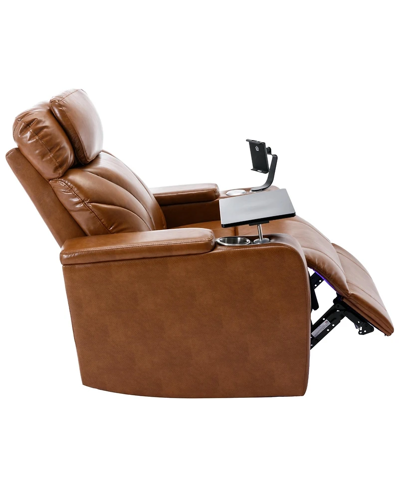 Streamdale Furniture Power Recliner with Usb Charger, Storage, Cup Holder, Bluetooth