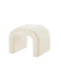 Streamdale Furniture U-Shaped Teddy Ottoman Bench Set of 3- Cream