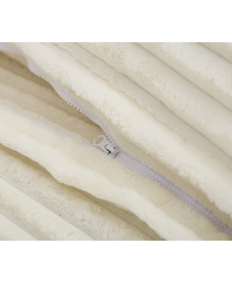 Streamdale Furniture Streamdale Oversized Corduroy Chaise Lounge Sofa Bed w/ Pillows