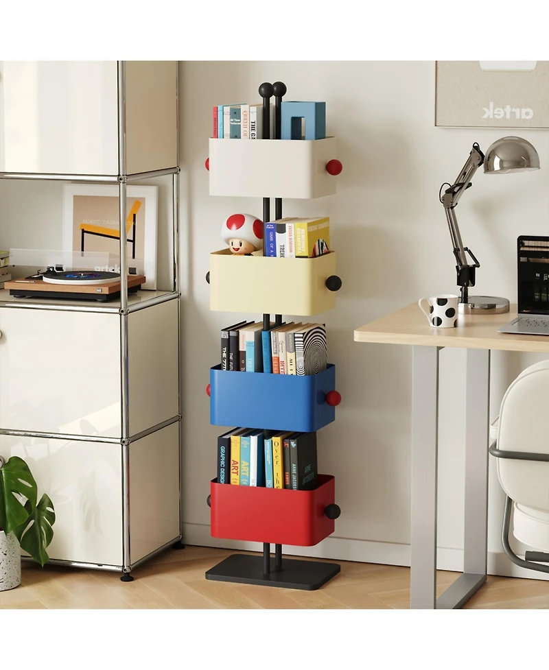 Streamdale Furniture Colored Iron Bedside Shelf/Side Table/Magazine Rack