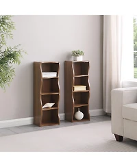 Streamdale Furniture Wavy 8-Layer Adjustable Bookshelf