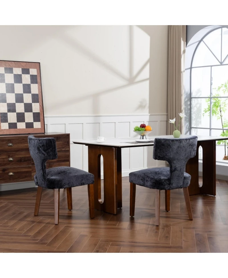 Streamdale Furniture Mid Century Modern Dining Chairs (Set of 2) Gray