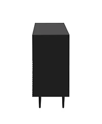 Streamdale Furniture Mira 2-Drawer Modern Side Cabinets with Adjustable Shelves and Geometric Door Design