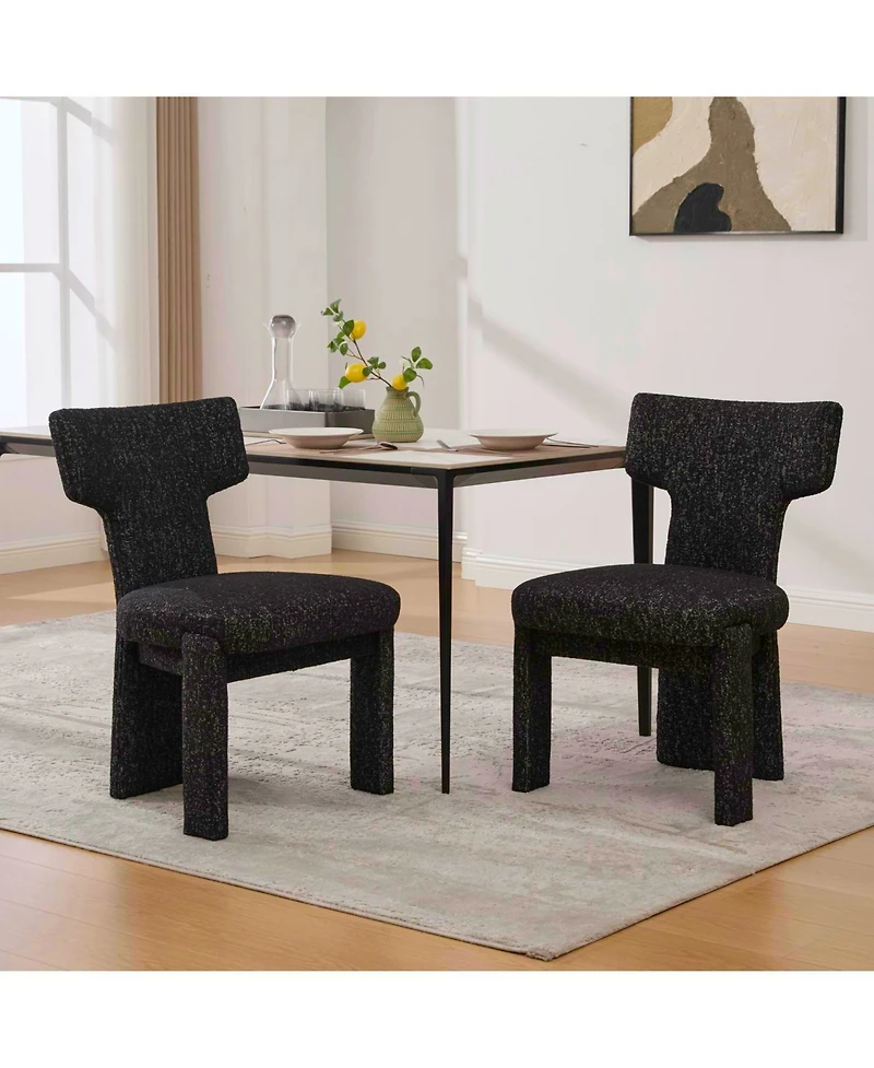 Streamdale Furniture Upholstered Chenille Dining Chairs (Set of
