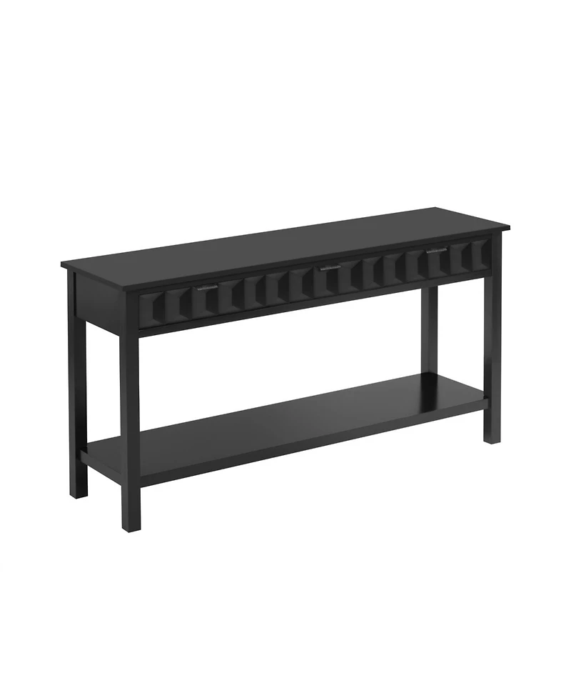 Streamdale Furniture Fir Veneer Modern Stylish Console Table with Honeycomb Design,Suitable for Study,Entryway, Hallway, Living Room, Foyer