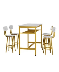 Streamdale Furniture5-Piece Kitchen Counter Height Table Set (Bar Table with 4 Chairs):
