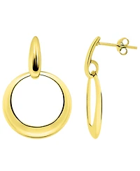 Giani Bernini 18k Gold Over Sterling Silver Circle Door Knocker Drop Post Earrings, Macy's Exclusive