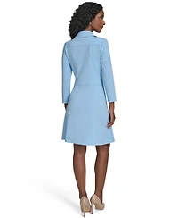 Tommy Hilfiger Women's Zip-Front Fit and Flare Dress