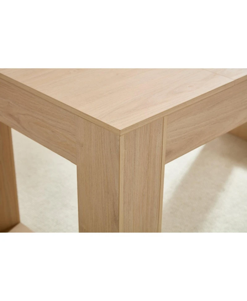 Streamdale Furniture Farmhouse Dining Table for 4-6, Rectangular, Sturdy Wood Legs, Easy Assembly