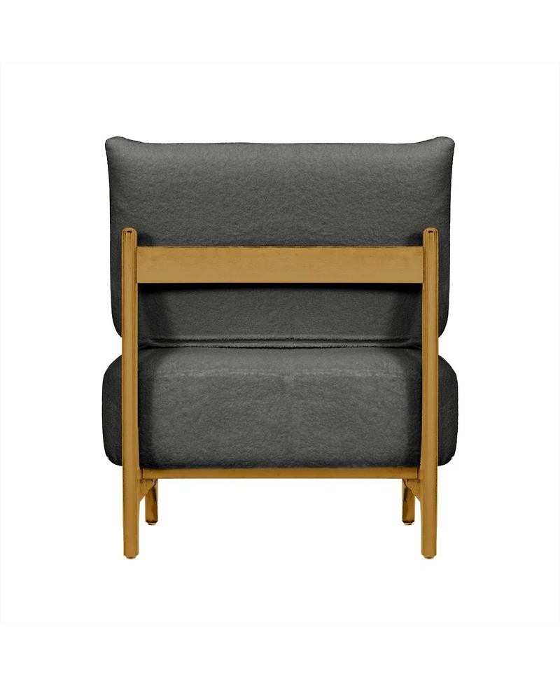 Streamdale Furniture Lamb Fleece Single Sofa Chair (Black)