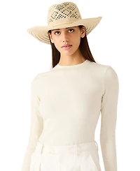 Steve Madden Mixed Pattern Western Panama Hat