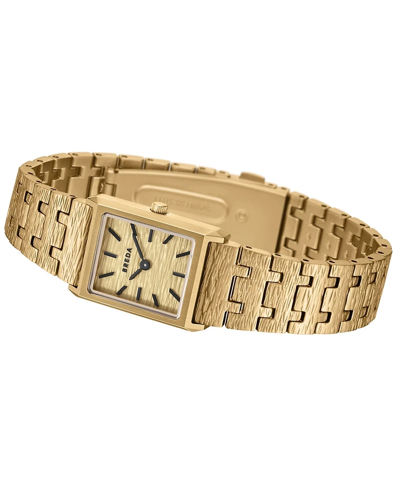 Breda Women's 'Virgil Revival' Gold Stainless Steel Bracelet Watch