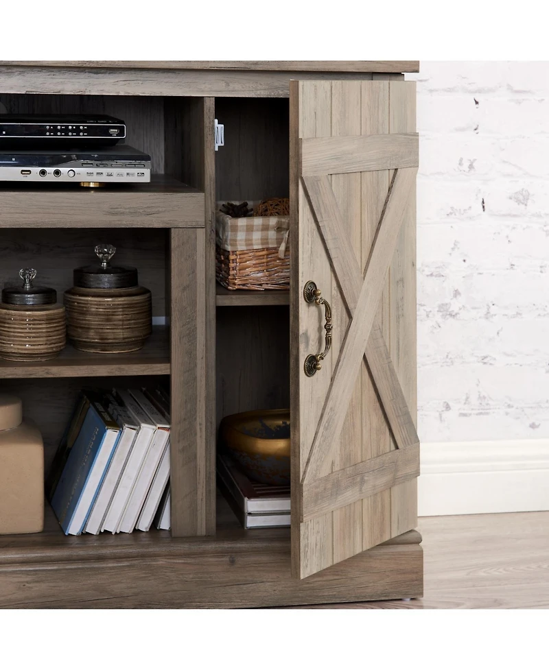Streamdale Furniture Retro Farmhouse Tv Stand for TVs up to 50" (Gray Wash
