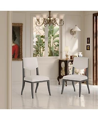 Streamdale Furniture Oak Gray Upholstered Dining Chairs (Set of 2)