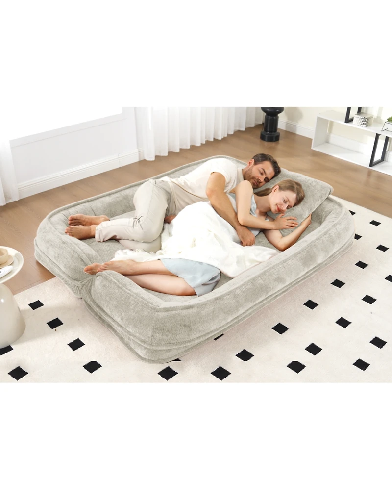 Streamdale Furniture Double Dog Bed Loveseat- Extra Large Floor Couch, Adjustable.