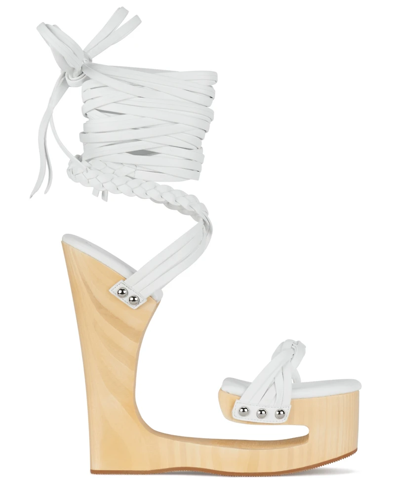 Jeffrey Campbell Women's Sculpted Leg-Wrap Platform Sandals