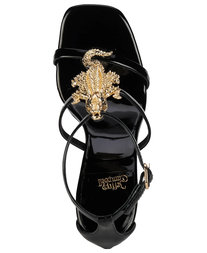 Jeffrey Campbell Women's Swamped Embellished Sculpted Wedge Sandals