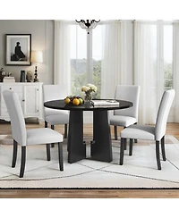 Streamdale Furniture 5-Piece Round Dining Set Chairs & 43" Table