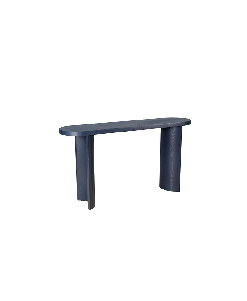 Streamdale Furniture Navy Blue 60" Entryway Table with Curved Legs