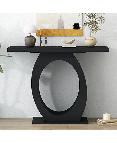 Streamdale Furniture Mira Modern Console Table with Egg Base, Enhanced Stability and Design